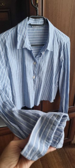 Camasa crop cu maneca lunga