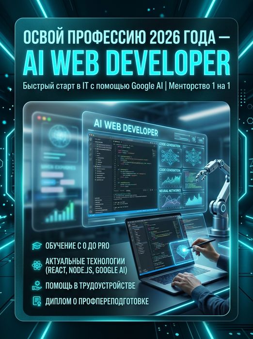 Освой профессию 2026 года AI Web Developer за 7 дней