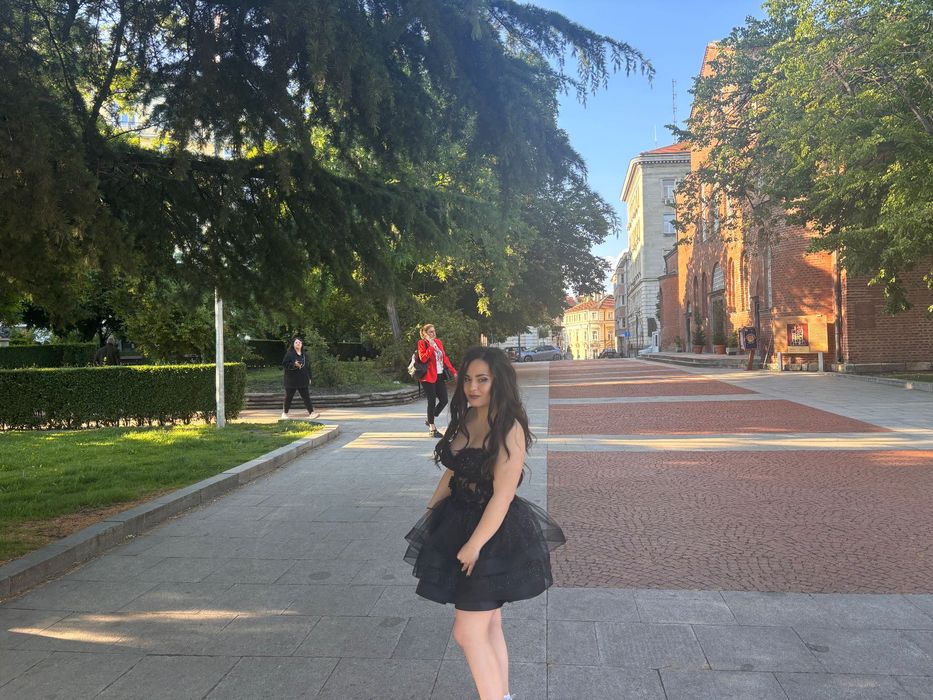 Бална изискана черна рокля!