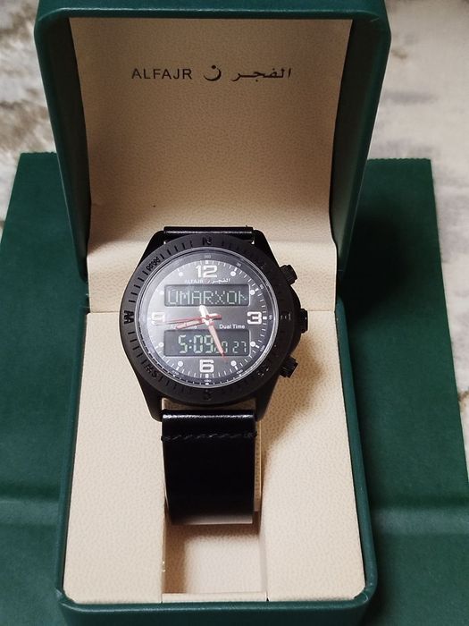 Часы ALFAJR для мужчин, с кожаным ремешком