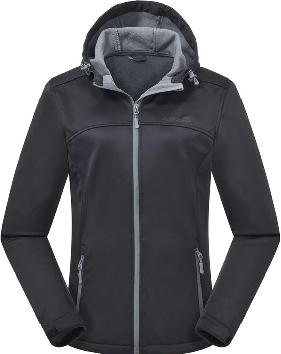 Леко дамско яке с качулка Softshell ATLASLAVA - идеално за бягане и ту