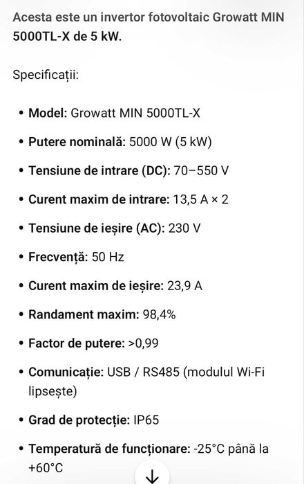 Invertor Growatt.