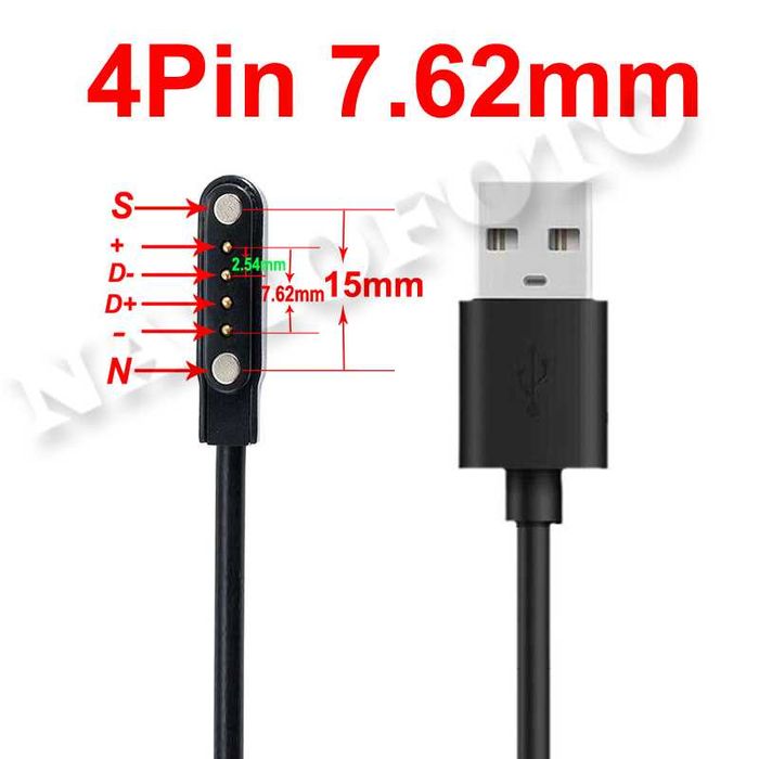 Incarcator cu cablu magnetic 2 si 4 pini smartwatch, casti, ochelari