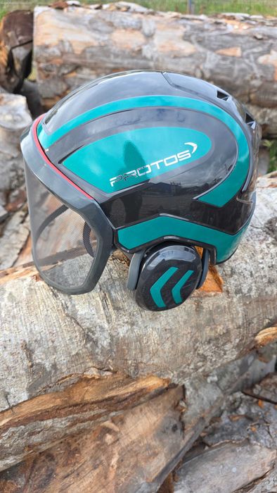 Cască arborist PROTOS negru/verde reflex