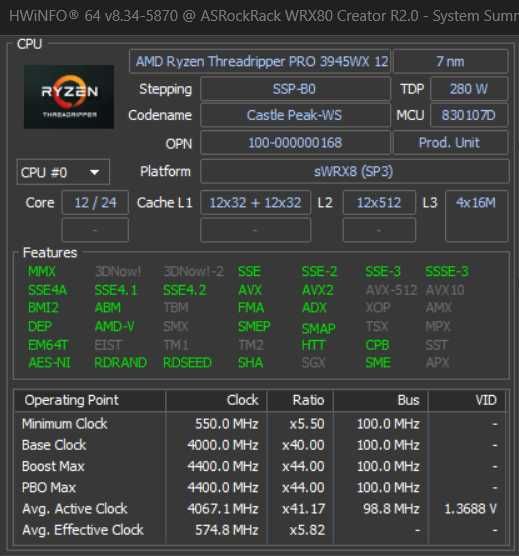 AMD Threadripper PRO 3945WX