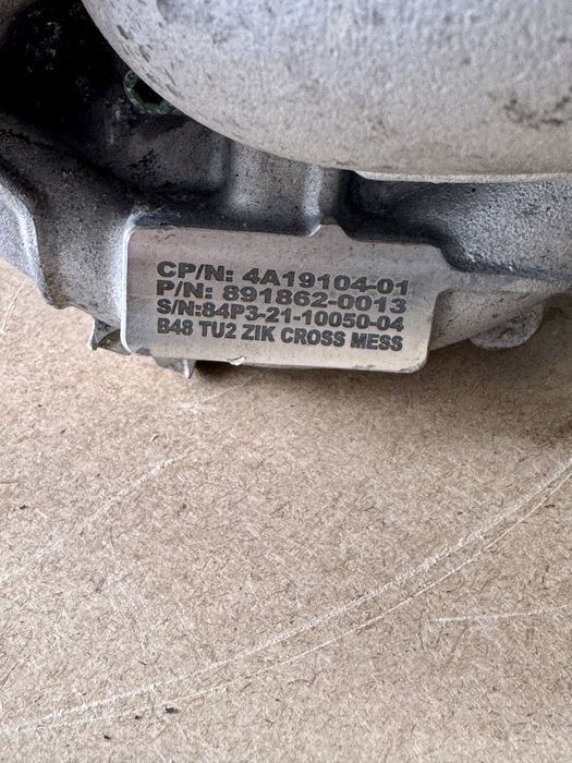 Turbina BMW B48TU2 Cross Garrett 4A19104 X1 X2 MINI JCW DEMO