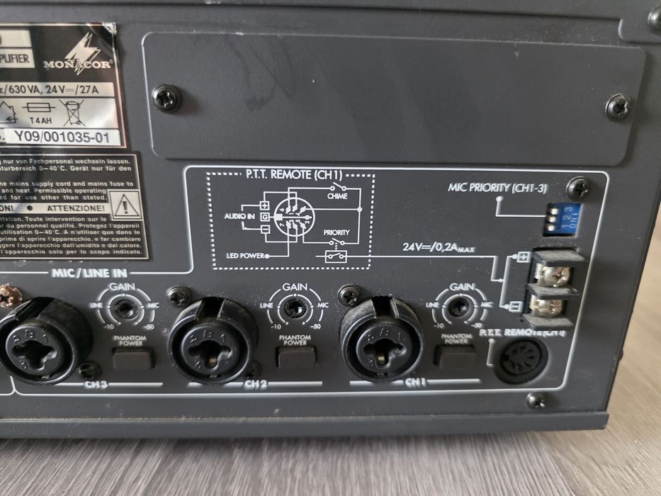 Amplificator Monacor Pa-1240RDS 240 W RMS Yamaha sony jbl jvc dynacord bose canton harman