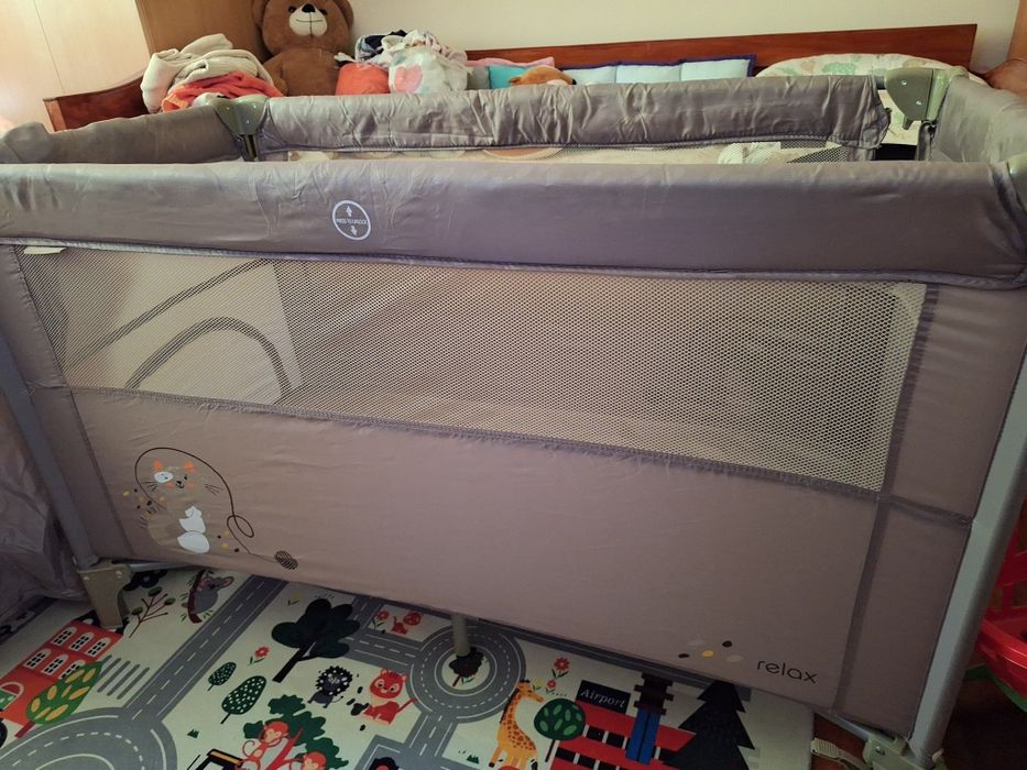 Patut pliabil co-sleeping Chipolino Relax + Babynest CADOU