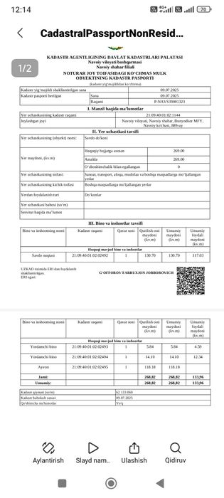 Шахар. Навоий кучада.кафе сотилади