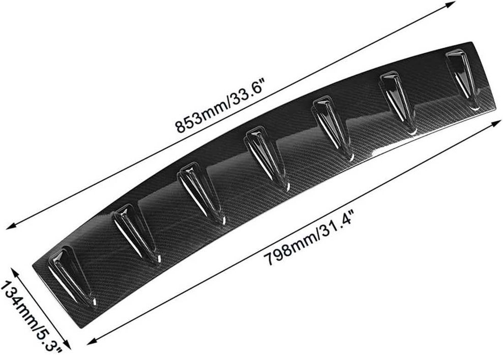 Универсален дифузьор CARBON/Добавка за задна броня 85см.