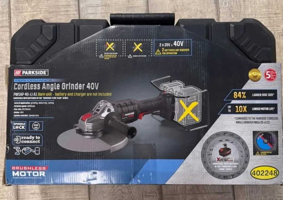 Flex Polizor unghiular Parkside Performance 230mm 2x 20V