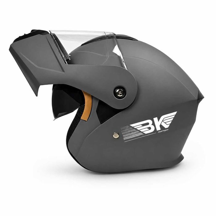 Casca Moto/Scuter Flip-Up, Viziera Dubla, Protectie UV, Gri