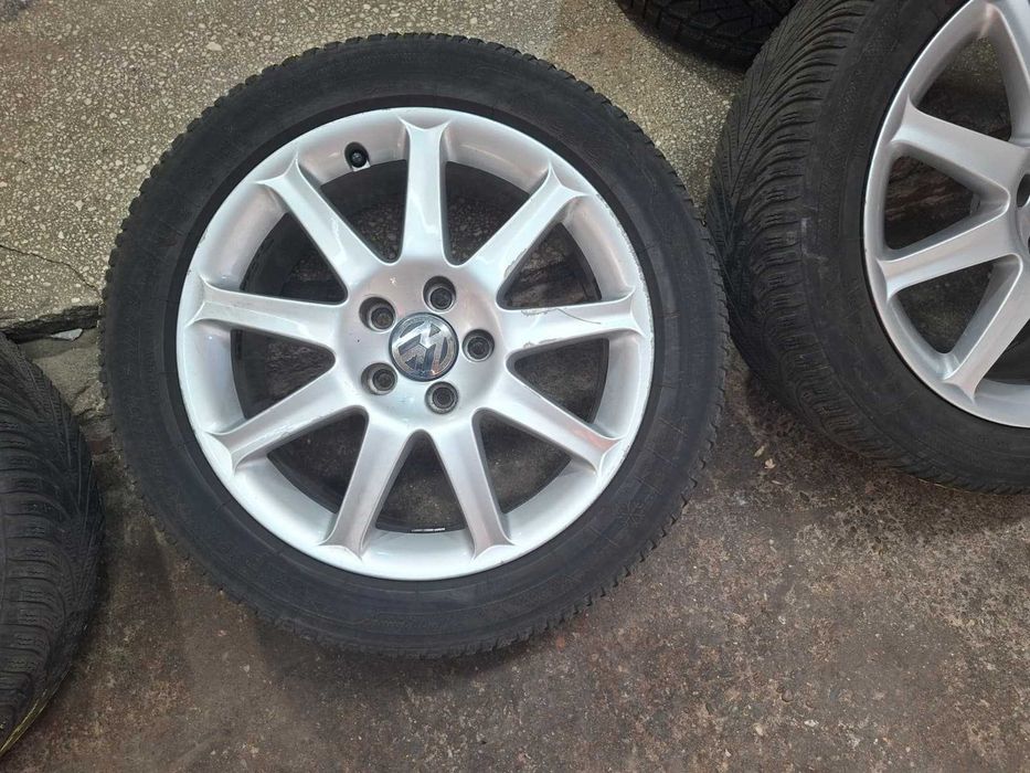 Set Jante aliaj originale VW/Audi R17 +anvelope iarna Kleber 235/45 R17 94H