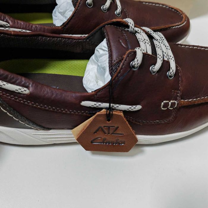 Кожаные туфли, британские мокасины Clarks ATL SAIL GO [39-45]