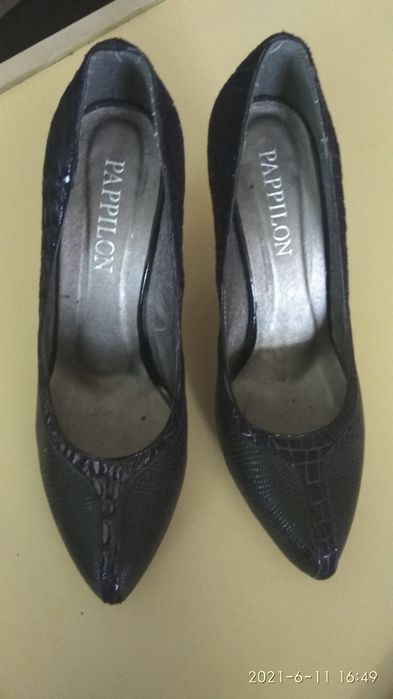 Туфли черные, кожгалантерея, черные