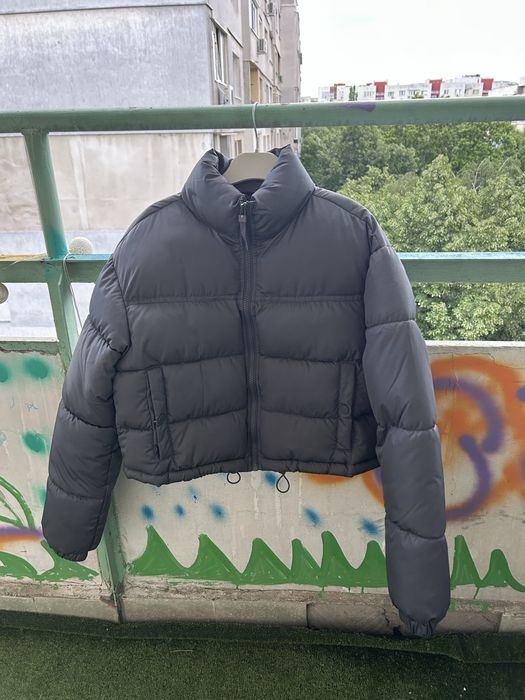 Дамско яке сиво зимно