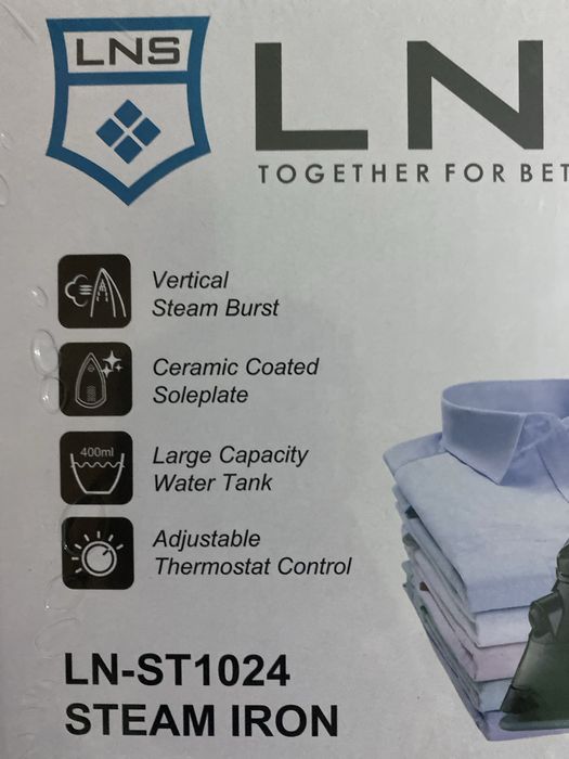 Steam Iron LNS 2400W – Original dazmol, ishlatilmagan, yangi holati Pu