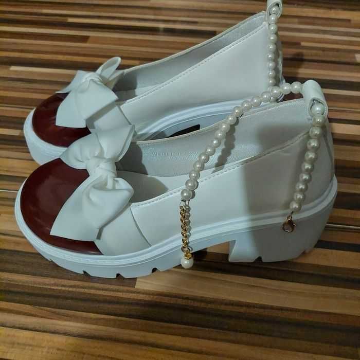 Pantofi trandy talpă înaltă Mary Jane