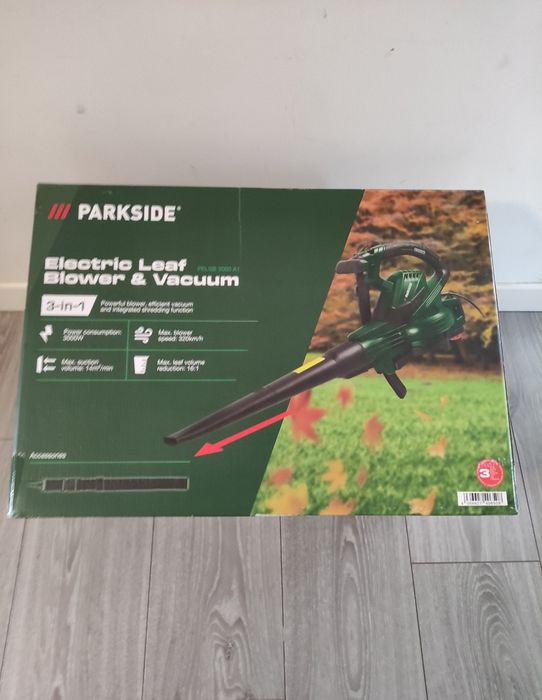 Aspirator suflanta electrica Parkside 3000 W cu tocator de frunze