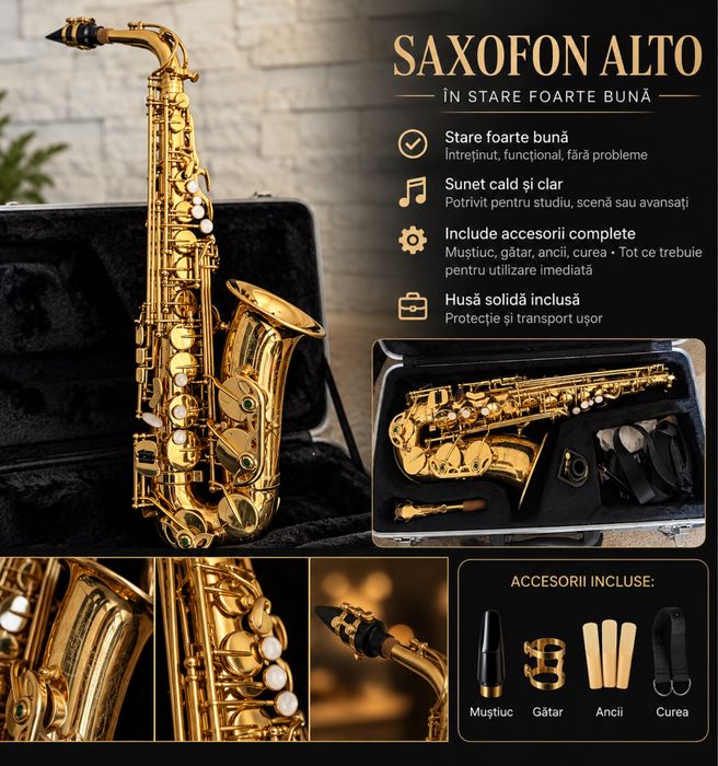 Saxofon alto ca nou (parot)