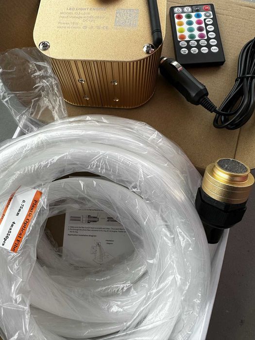 KIT Premium 16W RGBW Starlight TWINKLE Plafon instelat 550 Fibre Gold