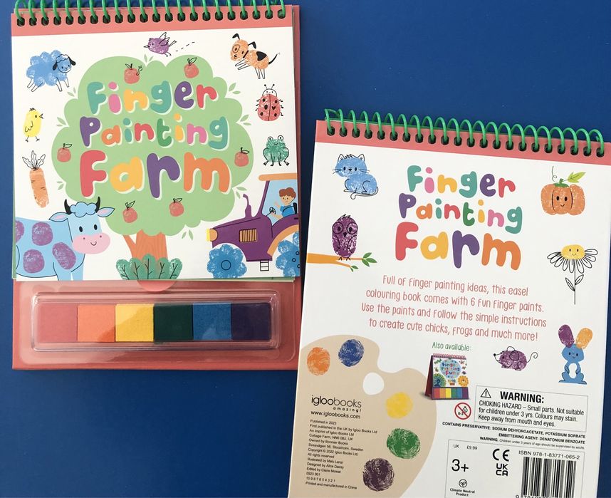 Carte pictura cu degetele fingerpaint farm