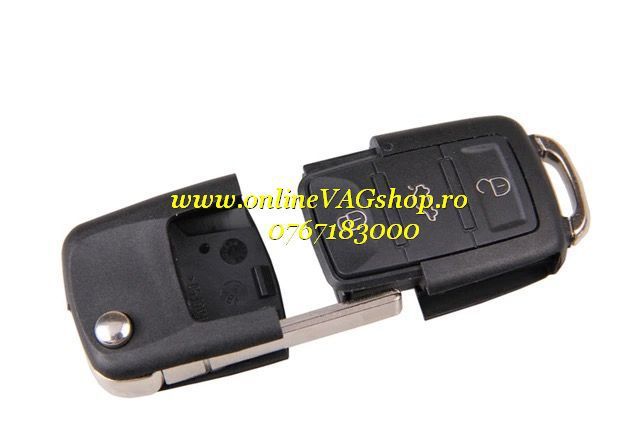 Carcasa cheie briceag ORIGINALA cu 3 Butoane + buton Panica