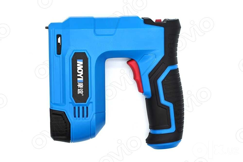 Cтеплер аккумуляторный, мебельный, строительный 2 в 1 MOYI HNG40V Pro