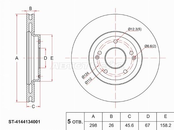 Диск тормозной Ssangyong Actyon