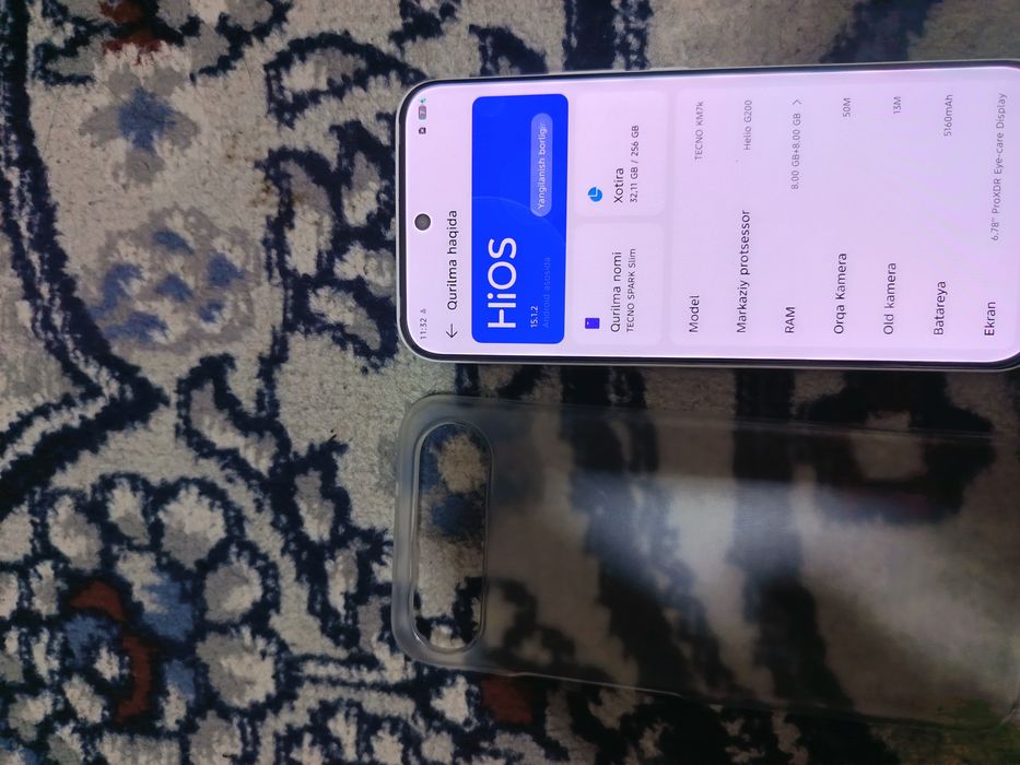 Tecno spark slim 8+8/256