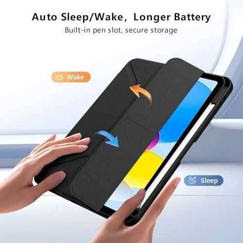 Нов Черен калъф за iPad 10.9/11 инча с магнитен капак и Auto Sleep/Wake кейс таблет Айпад