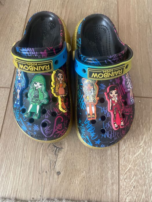 Papuci Crocs  Iconic Rainbow Cutie Crush