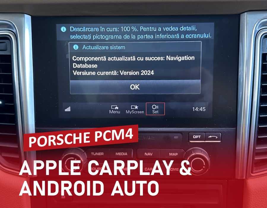 Apple CarPlay Android Auto Porsche PCM4 Cayenne Macan Hărți 2025