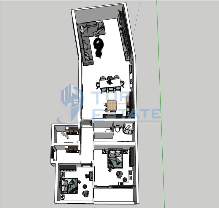 Просторен тристаен апартамент в ново построена жилищна сграда гр. Вел