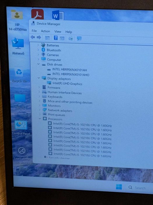 HP 14-cf2504sa i5-10210U/4RAM/256 NVMe/Intel UHD/Full HD
