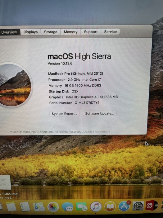 Macbook pro 13 2012