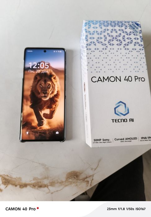 CAMON Tecno CAMON 40 Pro New 256 gb
1-yil Servis Garantiya!