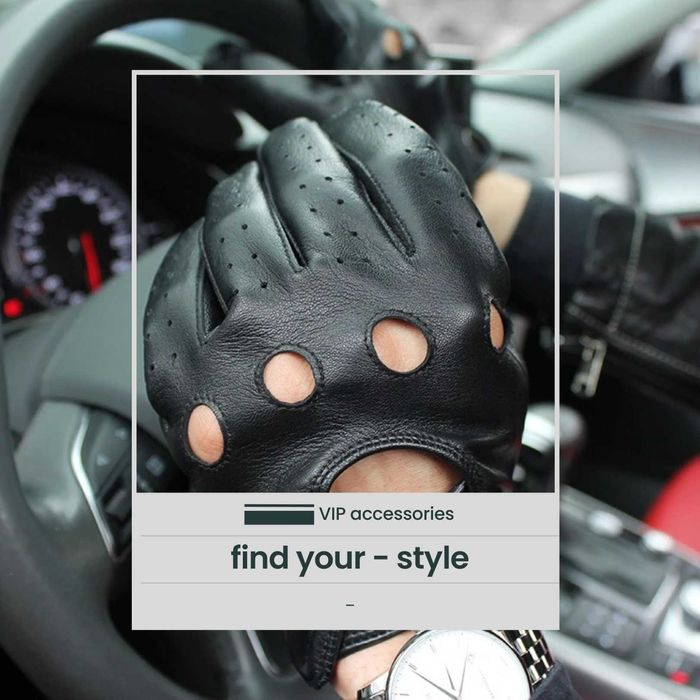 Ръкавици за шофиране от естествена еленска / козя кожа
