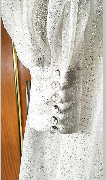 Свадебное пышное блестящее платье