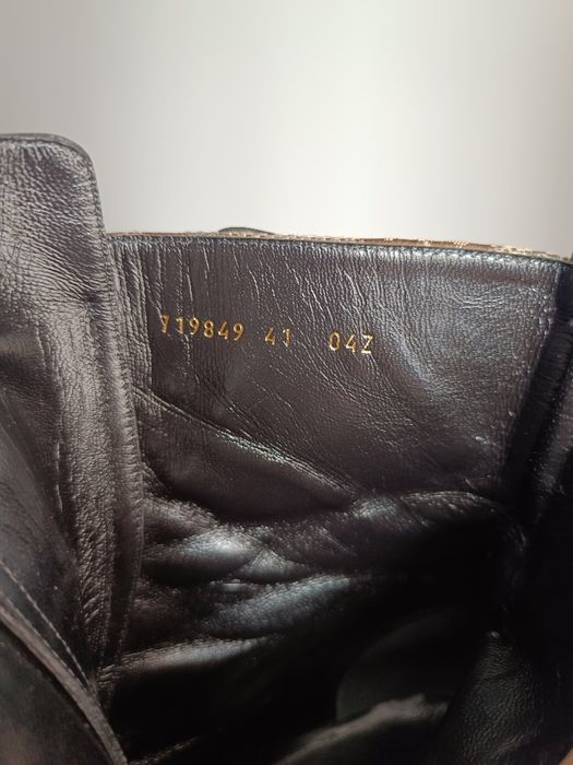 Оригинални дамски боти Gucci Jumbo GG Canvas Leather Boots