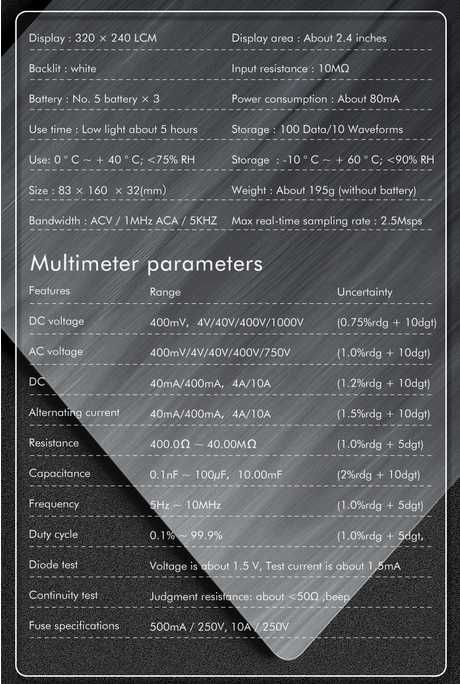 Osciloscop si multimetru 2 in 1 MT8208, NOU