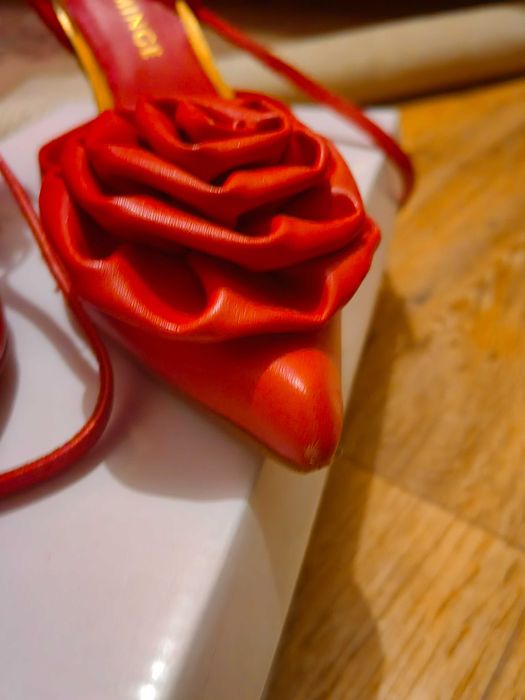 Дамски червени обувки на ток Eva Minge