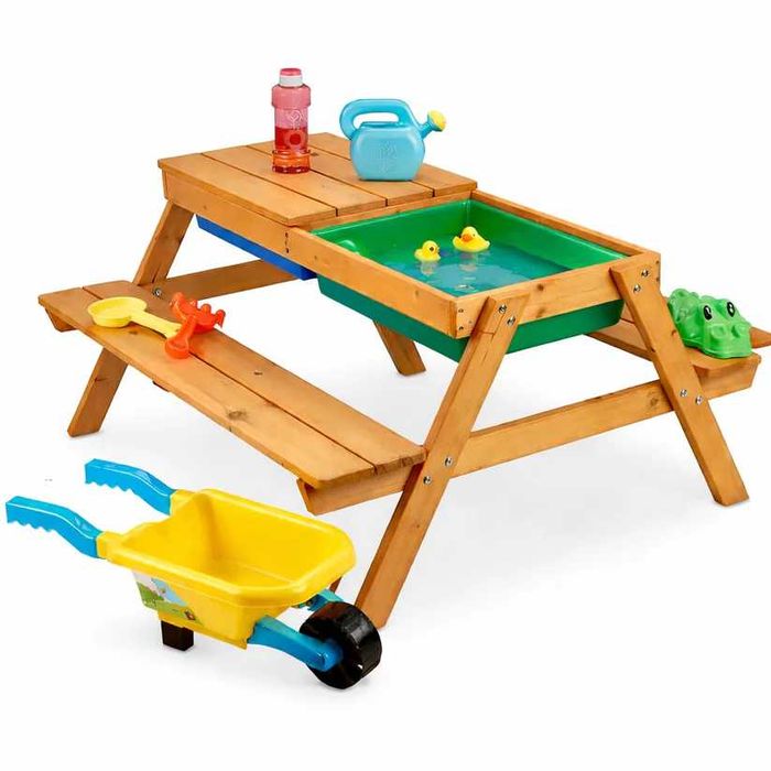 ОТНОВО НАЛИЧНА Детска маса с пейки и пясъчник 2в1 GINGER HOME
