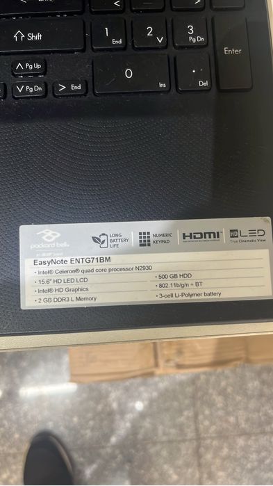 Ноутбук packard bell
