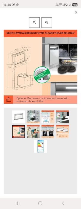 Vand hota NOUA  Klarstein Royal Flush Eco 60 cm