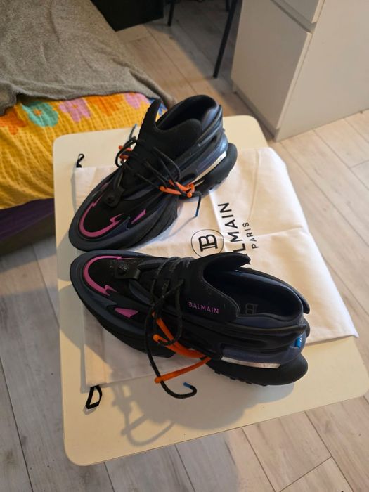 Balmain  Unicorn Almond-Toe Sneakers marime 46