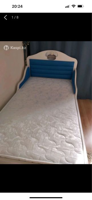 Детский кровать 2 в 1 с матрасом