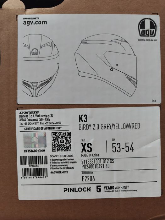 Каска за мотор AGV K3 Birdy 2.0