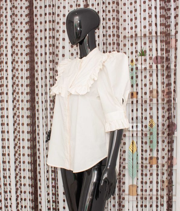 Malene Birger дамска риза бежова с къдри 38