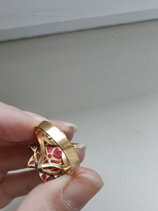 inel 18k diamante si pietre pretioase